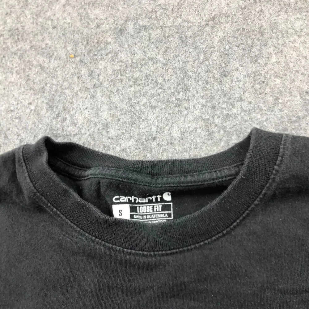 Carhartt Shirt Mens Small Black Short Sleeve Workwear Casual Loose * - Picture 5 of 9